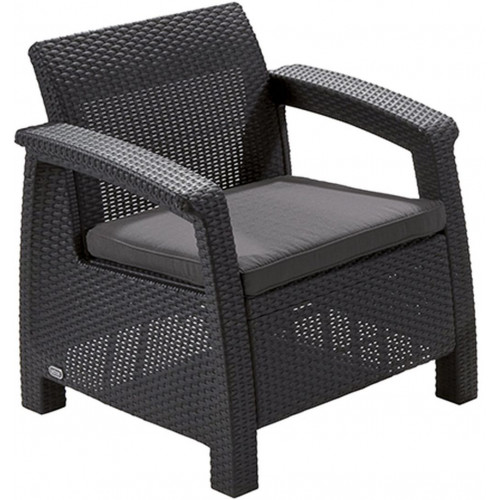 ALLIBERT CORFU műrattan kerti fotel, grafit/hűvös szürke 242902 (17197358) ALLIBERT CORFU műrattan kerti fotel, grafit/hűvös szürke 242902 (17197358)