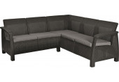 KETER CORFU RELAX Rattan sarokszófa, grafit/hűvös szürke 241726 (17208435)