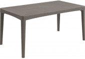 KETER GIRONA ROUND WAVES műrattan kerti asztal, cappuccino 232028 (17204645)