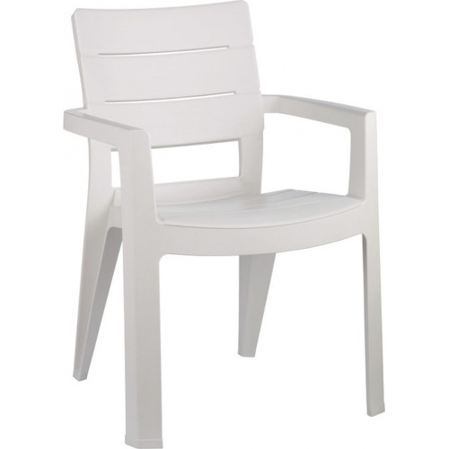 ALLIBERT IBIZA kartámaszos műanyag kerti szék, fehér 206970 (17197867)