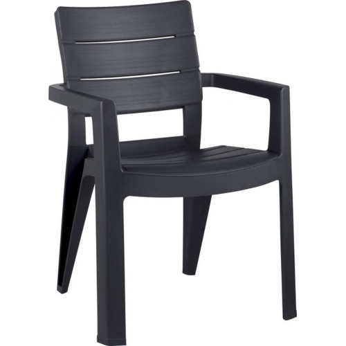 ALLIBERT IBIZA kartámaszos műanyag kerti szék, grafit 206975 (17197867)