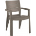 ALLIBERT IBIZA kartámaszos műanyag kerti szék, capuccino 221206 (17197867)