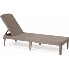 ALLIBERT JAIPUR műrattan napozóágy, cappuccino 235163 (17205843)