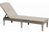 ALLIBERT JAIPUR műrattan napozóágy párnával, bézs 255884 (17207188)