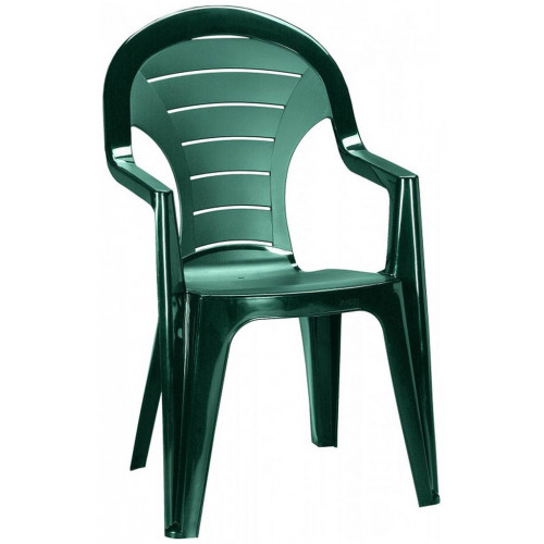 ALLIBERT BONAIRE kartámaszos műanyag kerti szék, sötétzöld 218093 (17180277)