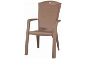 ALLIBERT MINNESOTA kartámaszos műanyag kerti szék, cappuccino 209720 (17198329)