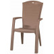 ALLIBERT MINNESOTA kartámaszos műanyag kerti szék, capuccino 209720 (17198329)