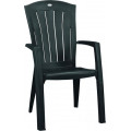ALLIBERT SANTORINI kartámaszos műanyag kerti szék, grafit 220575 (17180012)