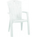 ALLIBERT SANTORINI kartámaszos műanyag kerti szék, fehér 220576 (17180012)