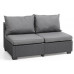 CURVER SAPPORO Műrattan 2 személyes kanapé, 130 x 84 x 63,5 cm, grafit/szürke 236784