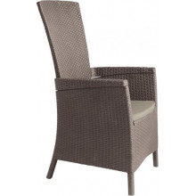 ALLIBERT VERMONT műrattan kerti fotel, cappuccino/bézs 238449 (17201675)