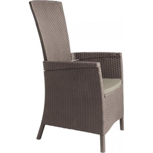 ALLIBERT VERMONT műrattan kerti fotel, cappuccino/bézs 238449 (17201675)