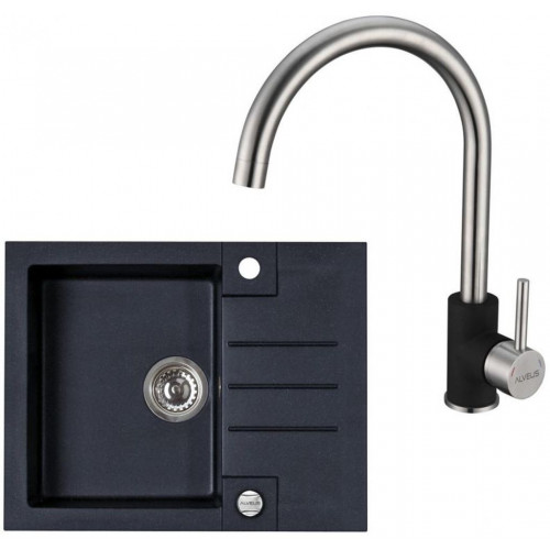 ALVEUS ROCK 30 gránit mosogató szett 595x475 mm + ELZA csaptelep, twilight 05 ALVEUS ROCK 30 gránit mosogató szett 595x475 mm + ELZA csaptelep, twilight 05