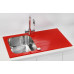 ALVEUS Glassix 10 egymedencés mosogató, 860 x 500 mm, piros