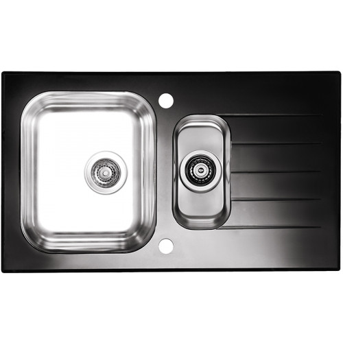 ALVEUS GLASSIX 20 mosogató, 860 x 500 mm, fekete 1100015