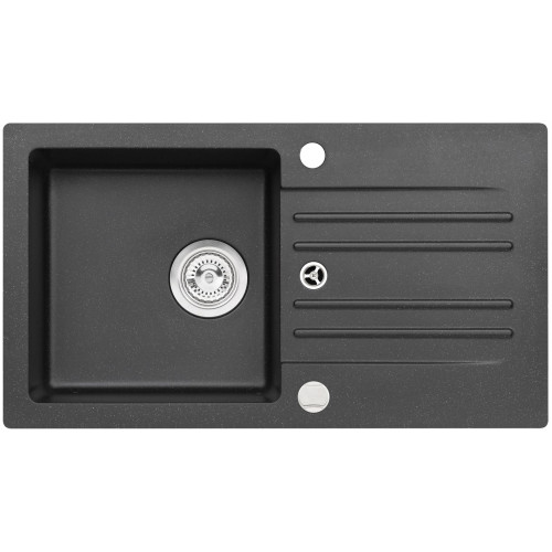 ALVEUS CORTINA 140 gránit mosogató, 750 x 420 mm, POP-UP, fekete ALVEUS CORTINA 140 gránit mosogató, 750 x 420 mm, POP-UP, fekete