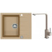 ALVEUS CADIT 10 gránit mosogató szett 590x500 mm + AFRA csaptelep, bézs