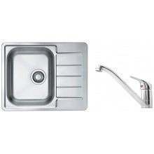 ALVEUS LINE 110 rozsdamentes mosogató szett 615x500 mm + RIVIERA X csaptelep, króm