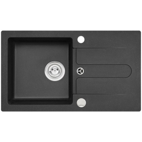 ALVEUS CORTINA 110 gránit mosogató, 750 x 420 mm, POP-UP, fekete