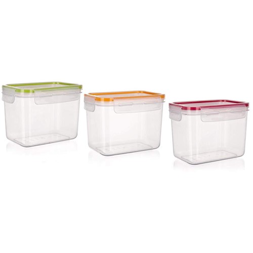 BANQUET Super Click műanyag tárolódoboz tetővel, piros, 1050 ml 55BO872BMIX