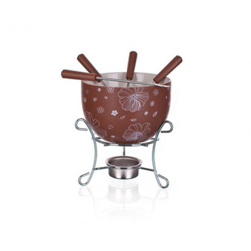 BANQUET Choco Blossoms hat részes fondue készlet 17AA1203-A BANQUET Choco Blossoms hat részes fondue készlet 17AA1203-A