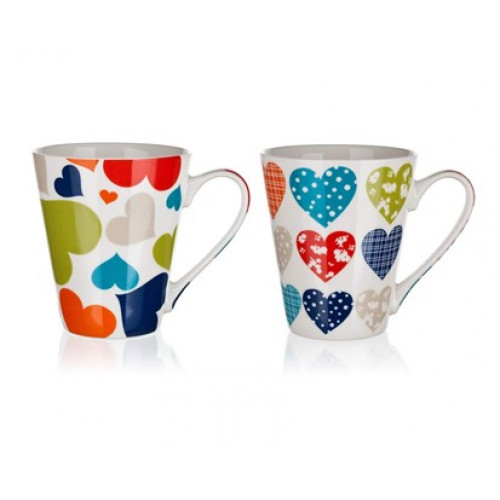 BANQUET Hearts kerámia bögre, 300 ml 60220010 BANQUET Hearts kerámia bögre, 300 ml 60220010
