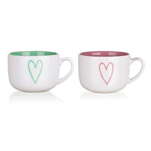 BANQUET Hearts kerámia bögre, 580 ml 60220031