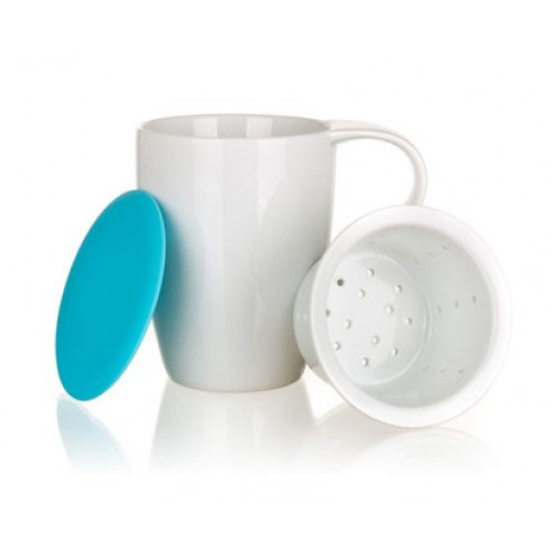 Banquet Bögre szűrővel és szilikon fedővel COLOR PLUS Blue 350 ml 60338000B