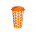 BANQUET Color Plus Orange kerámia bögre szilikon tetővel, 280 ml 60338003O