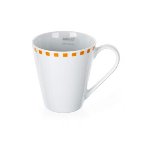 BANQUET Cubito Orange porcelán bögre, 290 ml 60AAW112202 BANQUET Cubito Orange porcelán bögre, 290 ml 60AAW112202