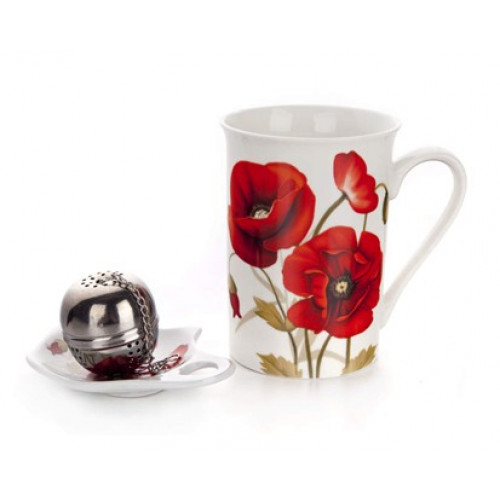 BANQUET Red Poppy kerámia teáskészlet, 340 ml 60HM08092-A BANQUET Red Poppy kerámia teáskészlet, 340 ml 60HM08092-A
