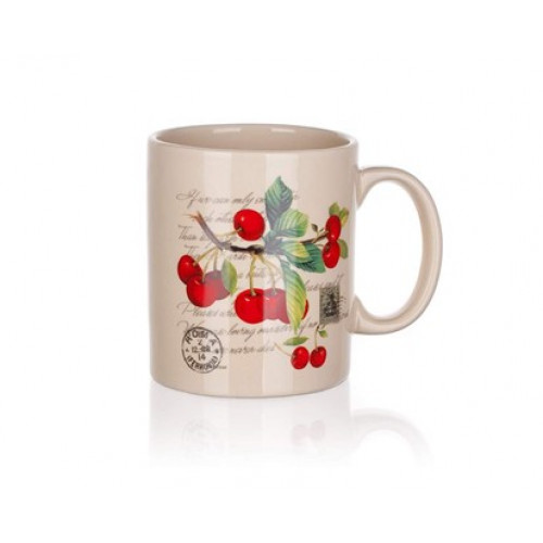 BANQUET Cherry kerámia bögre, 310 ml 60ZF1108CH BANQUET Cherry kerámia bögre, 310 ml 60ZF1108CH