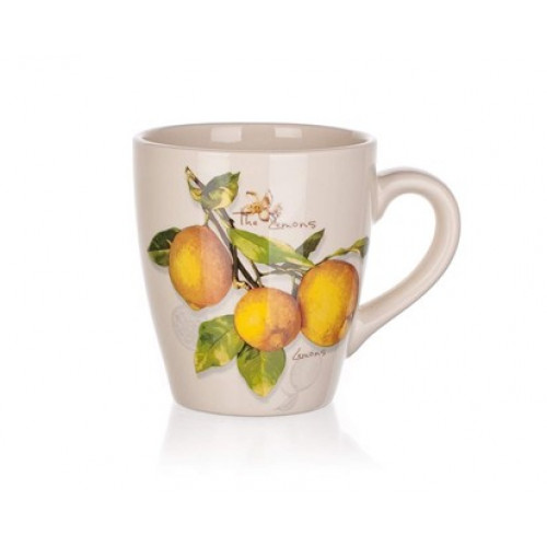 BANQUET Lemon kerámia bögre, 500 ml 60ZF1272LM BANQUET Lemon kerámia bögre, 500 ml 60ZF1272LM