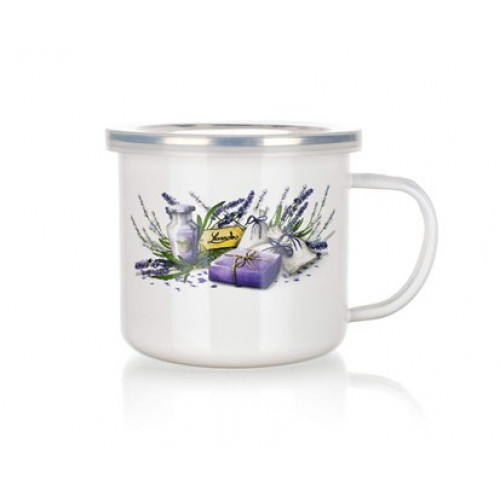 BANQUET Lavender zománcozott bögre tetővel, 500 ml 13RMVEG06 BANQUET Lavender zománcozott bögre tetővel, 500 ml 13RMVEG06