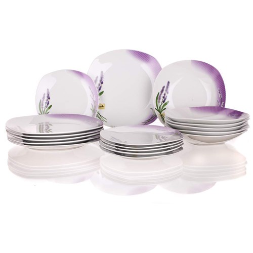 BANQUET Lavender porcelán tányérkészlet, 18 db 60L0118D