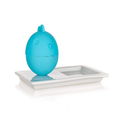 BANQUET Color Plus Blue szilikon tojástartó kerámia tálkával, 13,8 x 8,8 cm 60338012B