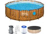 BESTWAY Steel Pro Max Splashview Fémvázas medence szett, 427 x 107 cm 561JM