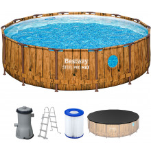 BESTWAY Steel Pro Max Splashview Fémvázas medence szett, 427 x 107 cm 561JM