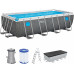 BESTWAY Steel Pro Max Splashview Fémvázas medence szett, 488 x 244 x 122 cm 561MB