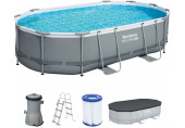 BESTWAY Power Steel fémvázas medence szett, 488 x 305 x 107 cm 56448