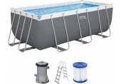BESTWAY Power Steel Fémvázas medence szett, 412 x 201 x 122 cm 56456