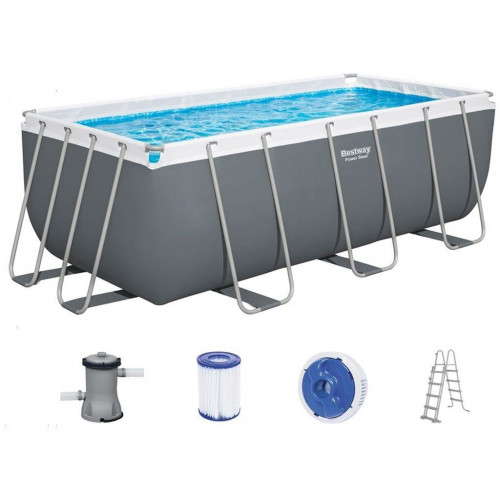 BESTWAY Power Steel Fémvázas medence szett, 412 x 201 x 122 cm 56456