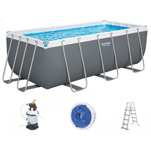 BESTWAY Power Steel Fémvázas medence szett, 412 x 201 x 122 cm 56457