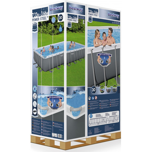BESTWAY Power Steel fémvázas medence szett, 732 x 366 x 132 cm 56475