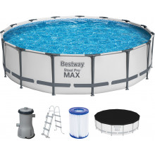 BESTWAY Steel Pro Max fémvázas medence szett, 457 x 107 cm 56488