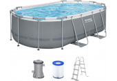 BESTWAY Steel Pro Max Medence szett, 427 x 250 x 100 cm, papírszűrős vízforgató 56620