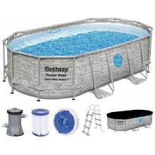 BESTWAY Power Steel Swim Vista fémvázas medence szett, 427 x 250 x 100 cm 56714