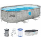 BESTWAY Power Steel Swim Vista fémvázas medence szett, 427 x 250 x 100 cm 56714
