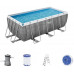 BESTWAY Power Steel téglalap alakú medence szett, 412 x 201 x 122 cm 56722
