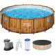 BESTWAY Power Steel Swim Vista fémvázas medence szett, 488 x 122 cm 56725